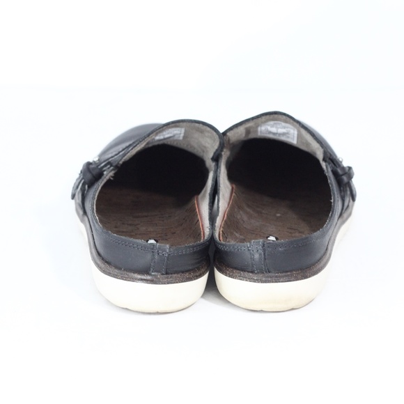 Merrell Shoes Women Leather Clogs sz 8.5 Slip on Black Flat - Picture 6 of 8